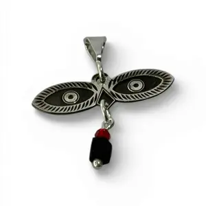 Azabache con ojos de santa lucia plata 925