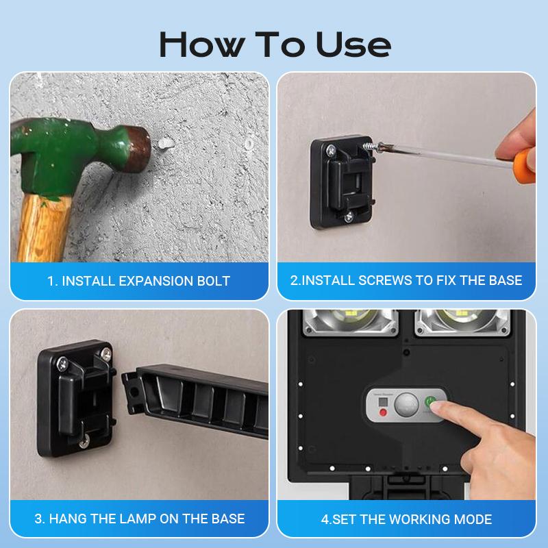 Ultra-Bright Solar Street Light with 360 LEDs & Wide Angle Motion Sensor Remote Control Dusk to Dawn Energy-Saving Adjustable for Pathways Parking Lots Yards Outdoor Use IP65 Waterproof