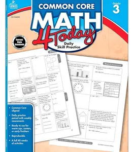 Carson Dellosa Common Core Math 4 Today 3rd Grade Workbooks, Telling Time, Fractions, Addition, Subtraction, Multiplication, Division, and More Mathematics Classroom or Homeschool Curriculum (Volume 6)   Paperback – May 1, 2013