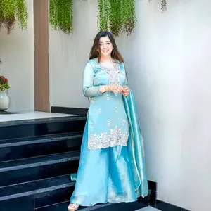 Urmee Embroidered palazzo suit