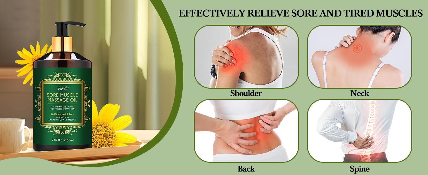 Pjordo-3 Pack Massage Oil for Relaxation -Massage Therapy