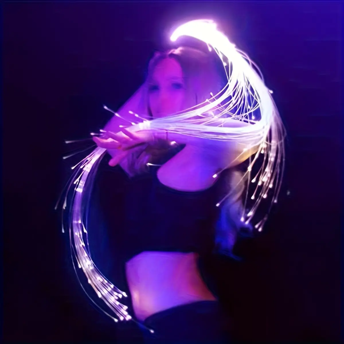MICRENCY 2025 LED Whip Lightstick Dance Prop for Dancer - 40 Multi-Color Modes, 360° Swivel, Dynamic Festive Accessory for Bonfire, Valentine's Day Parties, Women's Summer Gift, Watch Party
