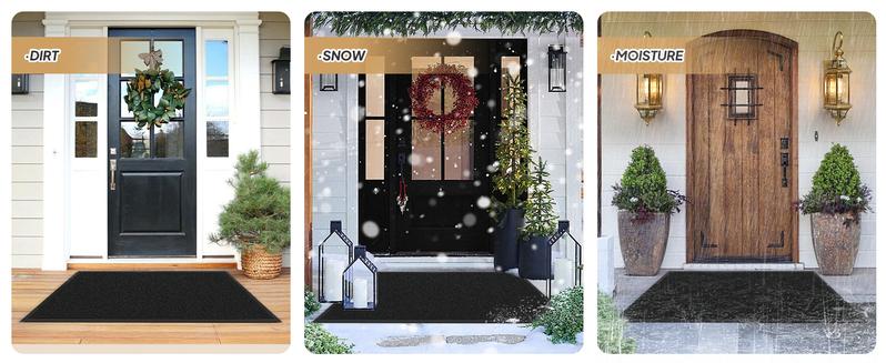 ROVSUN Front Door Mat Indoor Outdoor Entrance, Waterproof Heavy Duty Doormat, Stain and Fade Resistant, Low Profile, Easy Clean Welcome Floor Mats for Commercial Entry Patio Porch ROVSUN Front Door Mat Indoor Outdoor Entrance, Waterproof Heavy Duty Doormat, Stain and Fade Resistant, Low Profile, Easy Clean Welcome Floor Mats for Commercial Entry Patio Porch
