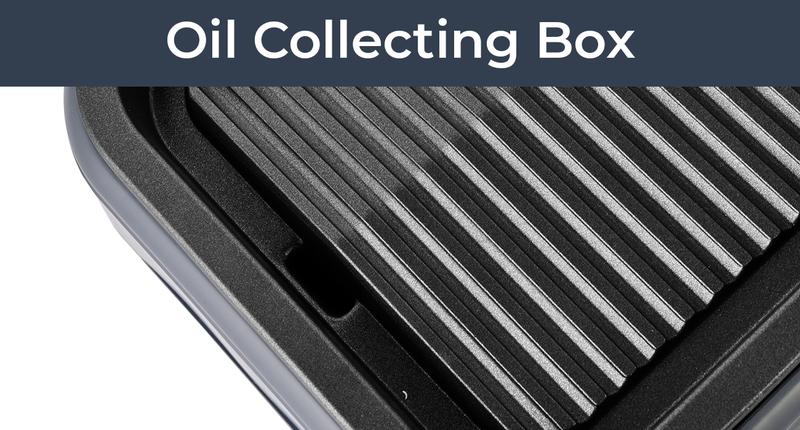 Pukomc 2-in-1 Reversible Non-Stick Grill Plate & Griddle Electric Indoor Grill with Adjustable Temp Detachable Design Dishwasher Safe Oil Drip Tray Stainless Steel Grilling 1500W Power Household Appliances