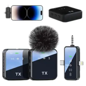 3-in-1 Mini Microphone for iPhone/Android/Camera, Hi-Fi Audio, 48kHz/24-bit, Wireless Microphones, 328ft Range, 20H Battery, Lapel Mic with Noise Reduction for Live Streaming, TikTok, YouTube