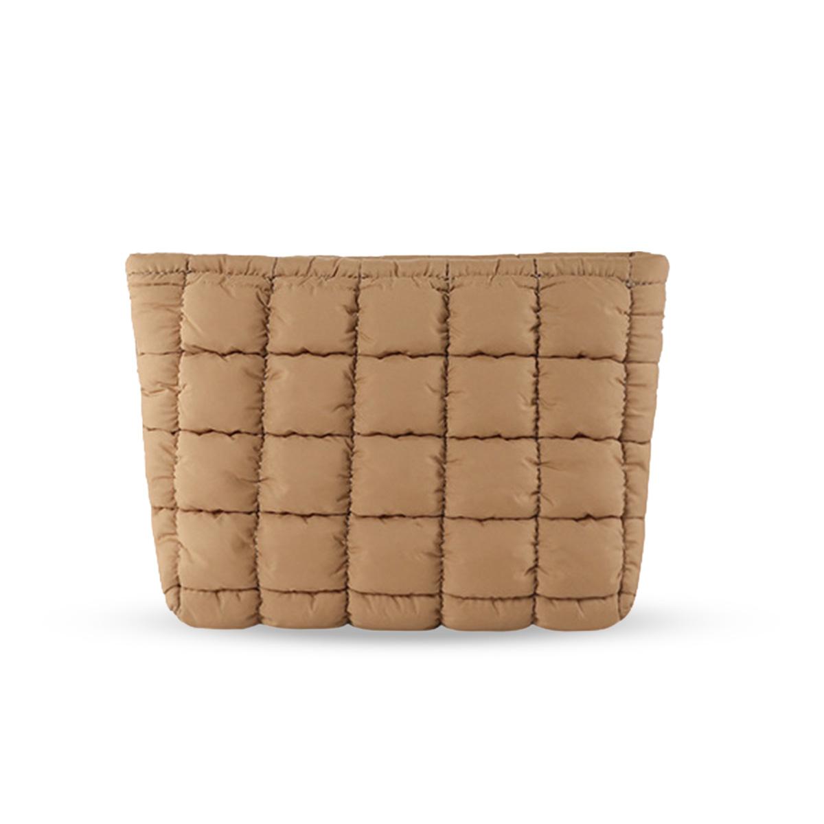 Solid color quilted design clutch bag, large capacity zipper travel storage bag, women's portable travel storage bag, back to school season, suitable for daily commuting and travel, school portable bag Solid color quilted design clutch bag, large capacity zipper travel storage bag, women's portable travel storage bag, back to school season, suitable for daily commuting and travel, school portable bag