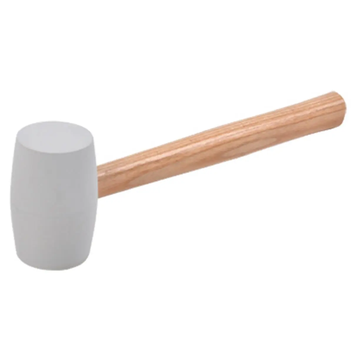 212 MAIN 16oz Double-Faced Rubber Hammer - Sturdy-Handle Home Hardware Hand Tool, White