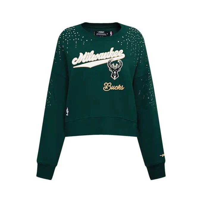 Women's Pro Standard Legacy Milwaukee Bucks Crewneck Sweatshirt