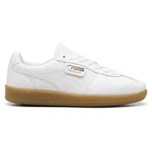 PUMA Mens Palermo Premium Lace Up Sneakers Shoes Casual - White