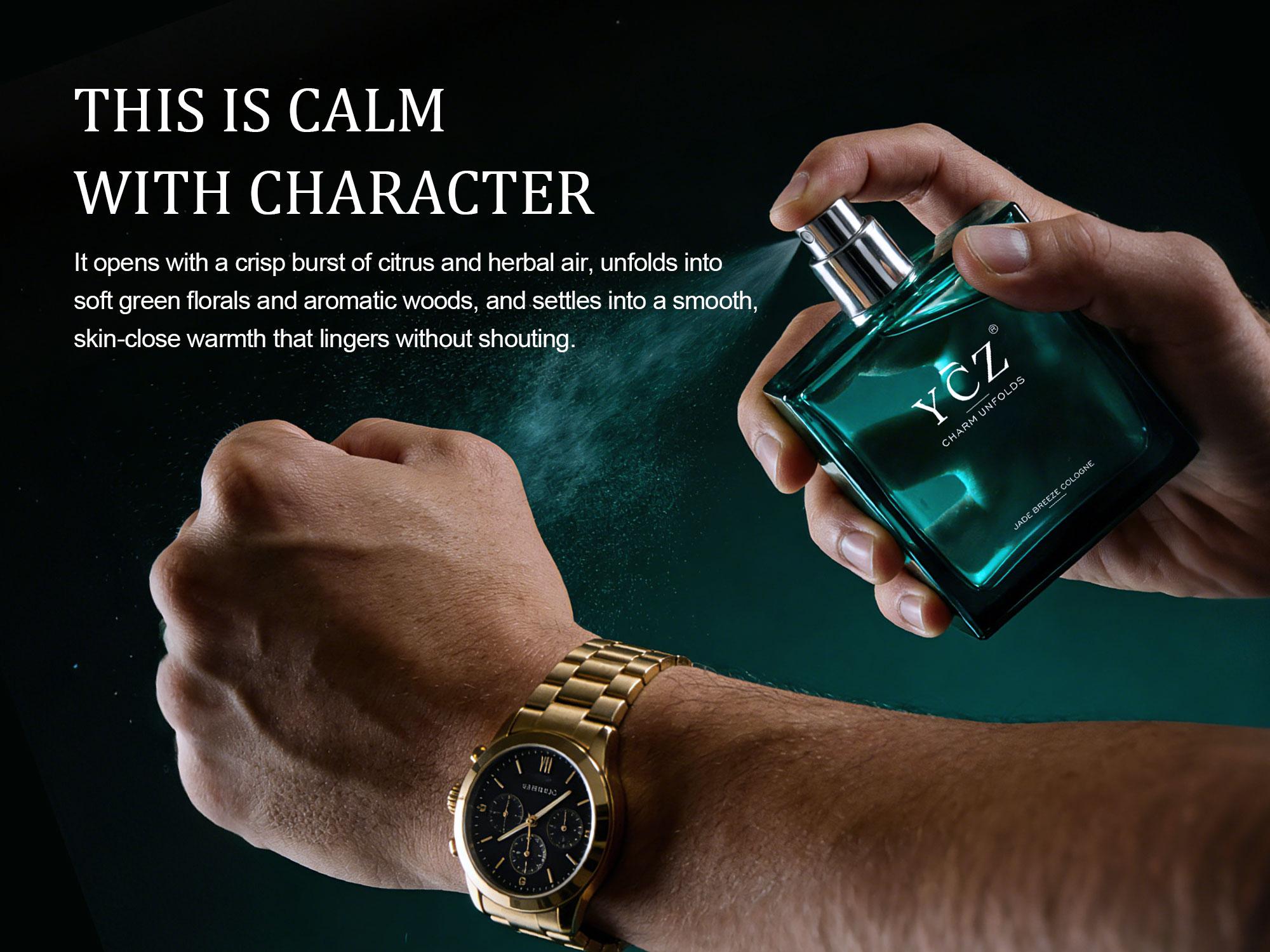 【New Arrival】YCZ Jade Breeze Cologne Eau De Parfum Unisex 50ml Ocean Fresh Scent Premium Aromatic Woody Fragrance with Bergamot Coconut Amber for Him & Her Bold Arabian Perfume Luxurious Gift 【New Arrival】YCZ Jade Breeze Cologne Eau De Parfum Unisex 50ml Ocean Fresh Scent Premium Aromatic Woody Fragrance with Bergamot Coconut Amber for Him & Her Bold Arabian Perfume Luxurious Gift