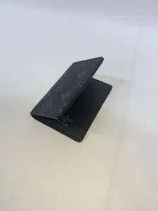 Pre-owned Louis Vuitton canva Clutches & Wristlets SENZA1 black card holder monogram NO.1