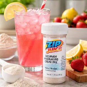 ZIP JUICE Caffeine-Free Sugar-Free Drink Mix – Refreshing Flavor Anytime for Easy Daily Hydration