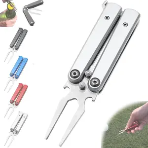 Golf Divot Repair Tool, Stainless Steel Foldable Divot Tool & Golf Divot Tool with Bottle Opener, Golf Accessories for Men and Women