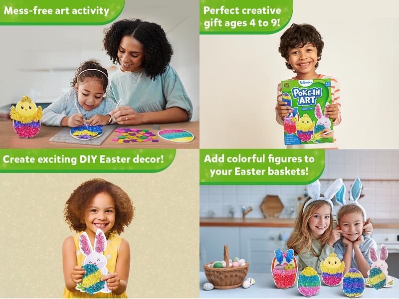 Easter Special Poke in Art - Skillmatics Art & Craft Activity, Mess-free Art for Kids, DIY kit, Gifts for Girls & Boys Ages 4 to 9 Creative Play Artistic