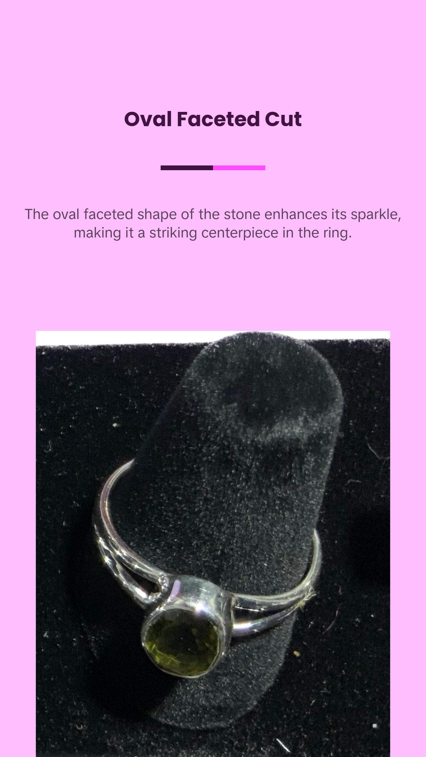 Beautiful Moldavite Ring Size 6