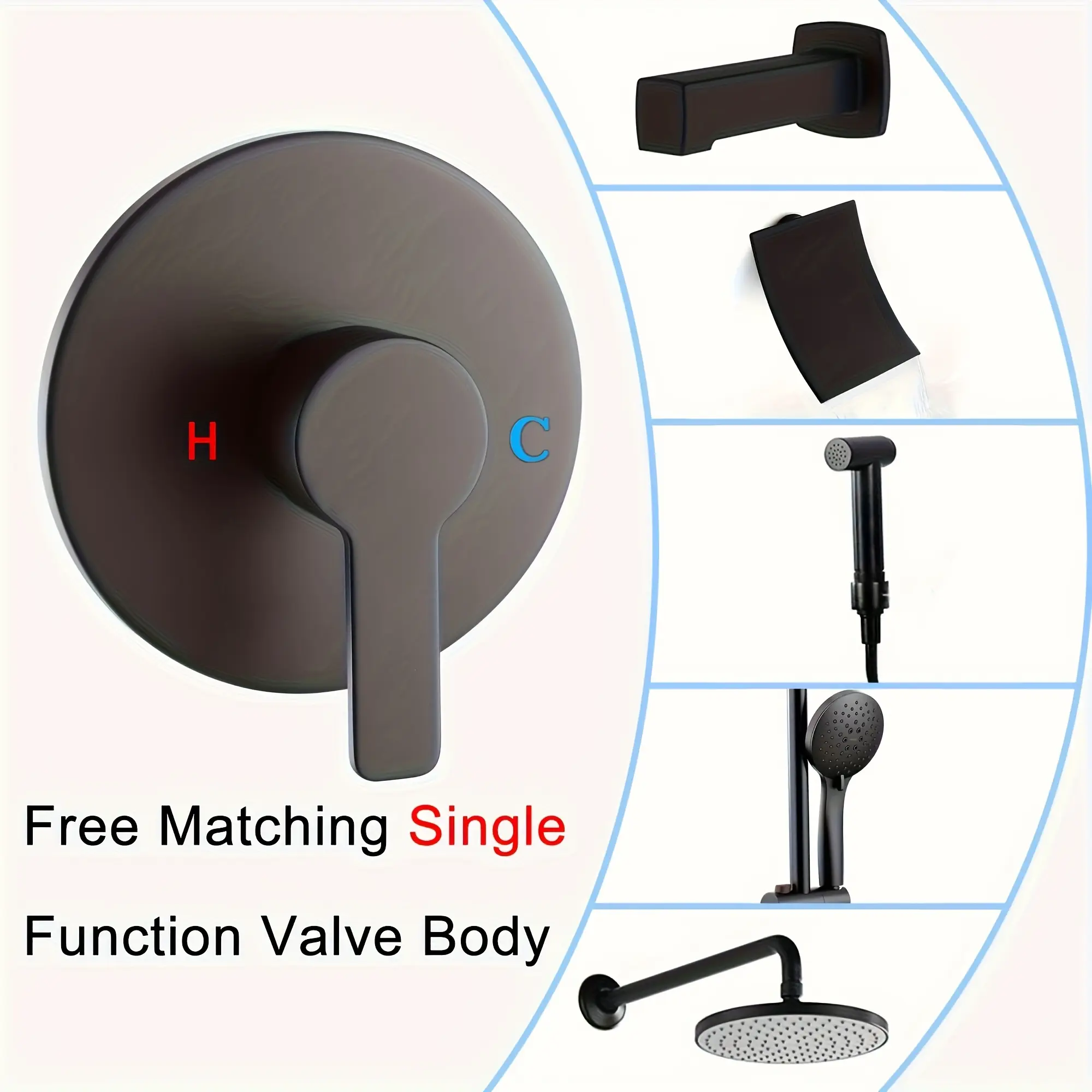 1pc Single-Function Shower Mixing Valve Kit with Internal Thread (for /EU) - Wall-Mounted Shower Control Valve, Bath/Shower Temperature Regulator, Compatible with Bathrooms & Plumbing Systems, Shower Diverter, Shower Faucet, Bathroom Faucets