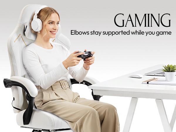 Dowinx Gaming Video Gaming Chair with Shiatsu Neck Massage and Lumbar Support for Home Office High Back Recliner Height Adjustable Ergonomic Comfy Leather Computer Desk Chair Dowinx Gaming Video Gaming Chair with Shiatsu Neck Massage and Lumbar Support for Home Office High Back Recliner Height Adjustable Ergonomic Comfy Leather Computer Desk Chair