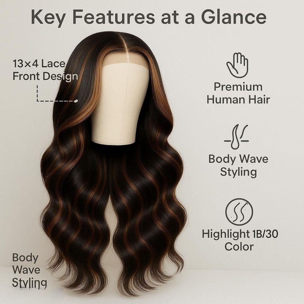 [100% Human Hair Wig] Suntuhair 20/32Inch 13x6 13x4 Lace 1B/30 Ombre Color 200 Density Wig Balayage Highlight Wig Human Hair Full HD Lace Front Wigs 100 Brazilian Virgin Hair Wig Pre Plucked Hairline Pre Bleached Knot For Black Women Cheap Wig