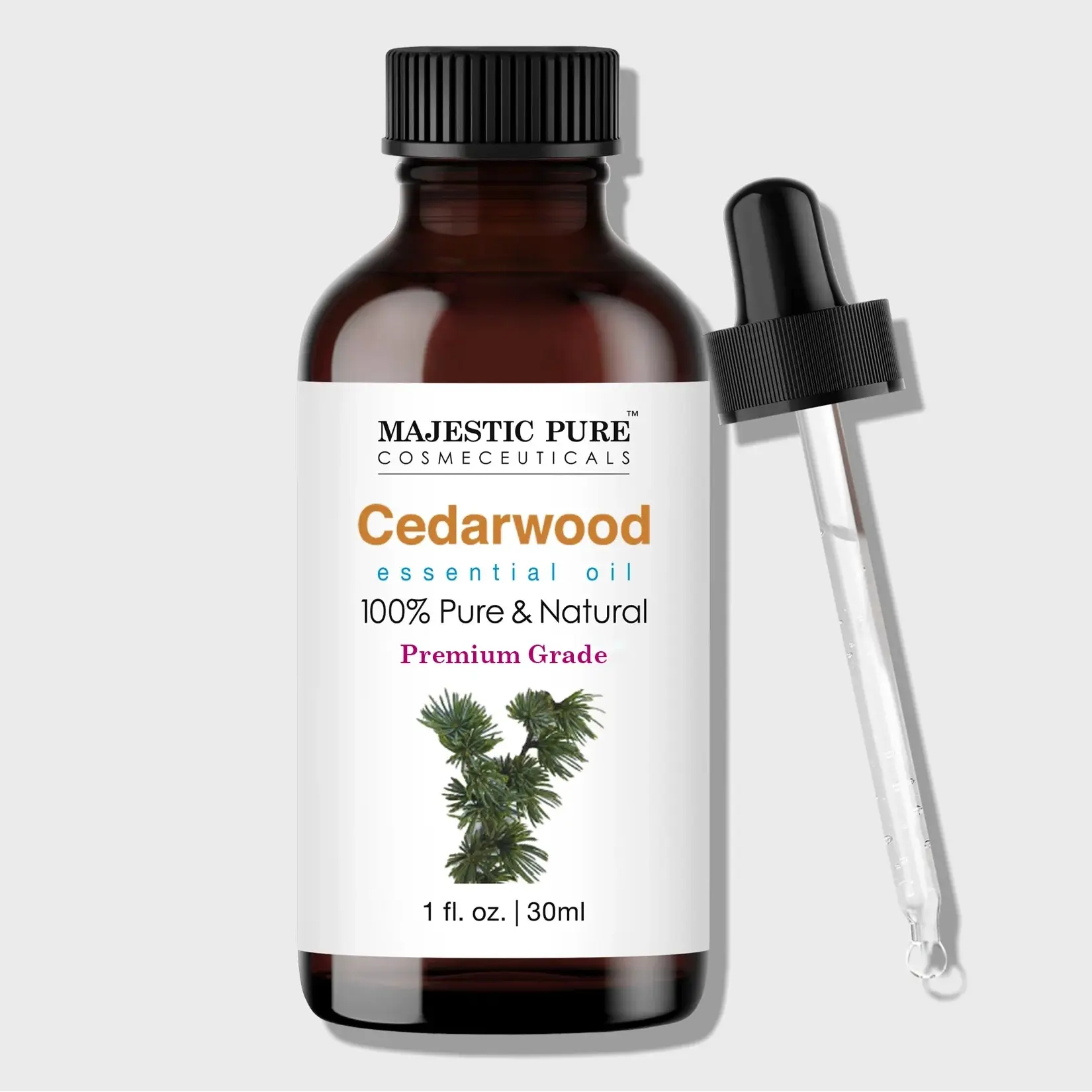 Cedarwood 100% Pure Natural Fragrance Essential Oil, 1 fl oz Aromatherapy Oil for Humidifiers & Diffusers with Scents, Essential Oils For Humidifiers, Natural Fragrance Oil