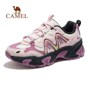 Camel Starry Wild Platform Sneakers for Women - 2026 Spring Summer New Breathable Chunky Dad Shoes Outdoor Casual Wear
