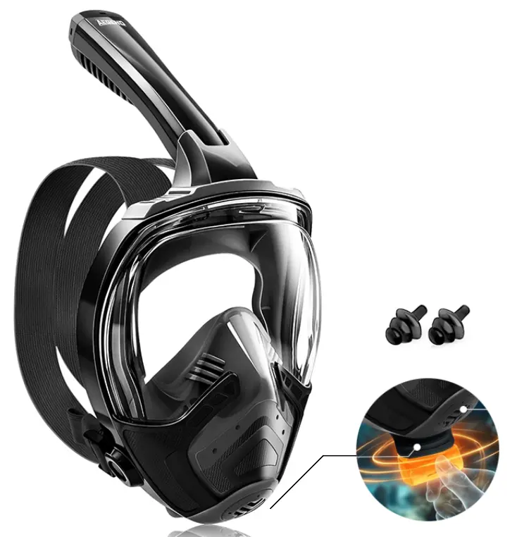 Aegend Adult Full Face Antifogging Diving Mask, Snorkeling Gear with Latest Dry Top Breathing System, 180° HD Leak-Proof View for Snorkeling & Scuba Diving, Antifogging Diving Masks tiktokshopbacktoschool