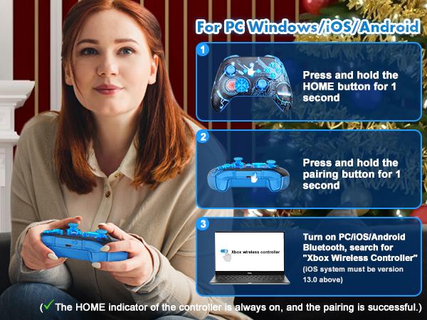Multi-Platform WiFi Wireless Controller for Xbox One/Series X|S, Switch, Windows 10/11,Hall Effect Triggers, Turbo & Macro Programmable Gamepad with RGB Battery Indicator, 3-Way Connectivity,TikTokShopStockUp Multi-Platform WiFi Wireless Controller for Xbox One/Series X|S, Switch, Windows 10/11,Hall Effect Triggers, Turbo & Macro Programmable Gamepad with RGB Battery Indicator, 3-Way Connectivity,TikTokShopStockUp