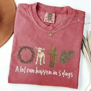 Comfort Colors A Lot Can Happen in 3 Days Shirt, Easter Jesus Shirt, Good Friday Easter Shirt, He is Risen, Religious Easter Shirt, Faith