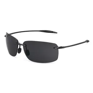 Unisex Ultralight Polarized Sports Sunglasses Summer Tr90 Rimless High Quality Outdoor Shades for Fishing Baseball Driving Golf Everyday Use