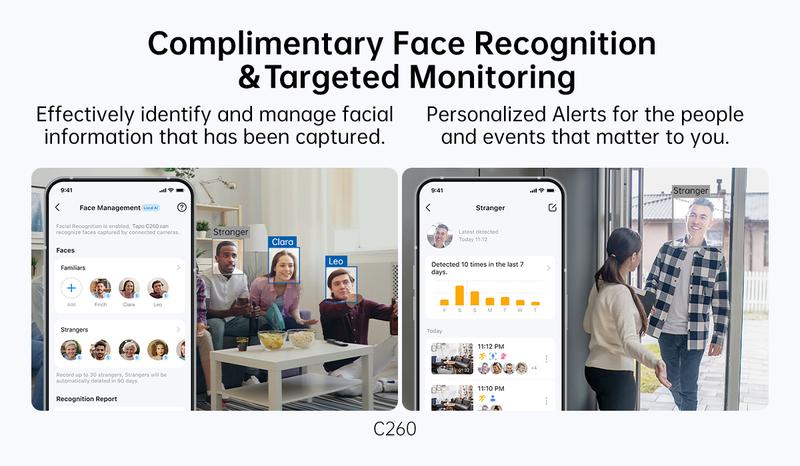 TP-Link & Tapo C216/C246D/C260 Pan/Tilt Indoor/Outdoor Security Camera,Single/Dual Lenses,2K 3MP/4K 8MP,AI-Powered Detection,No Subscription,Motion Tracking,Color Night Vision,360° Pan/Tilt, Works w/Alexa & Google