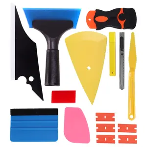24 Pack Window Tint/ Vinyl Wrap Kit, Professional & Easy-to-Use Window Tinting Tool for Car or Home - Includes Plastic Scraper, Tint , Felt , Cutting Knife for Window Film Installation Car Accessories cleaning