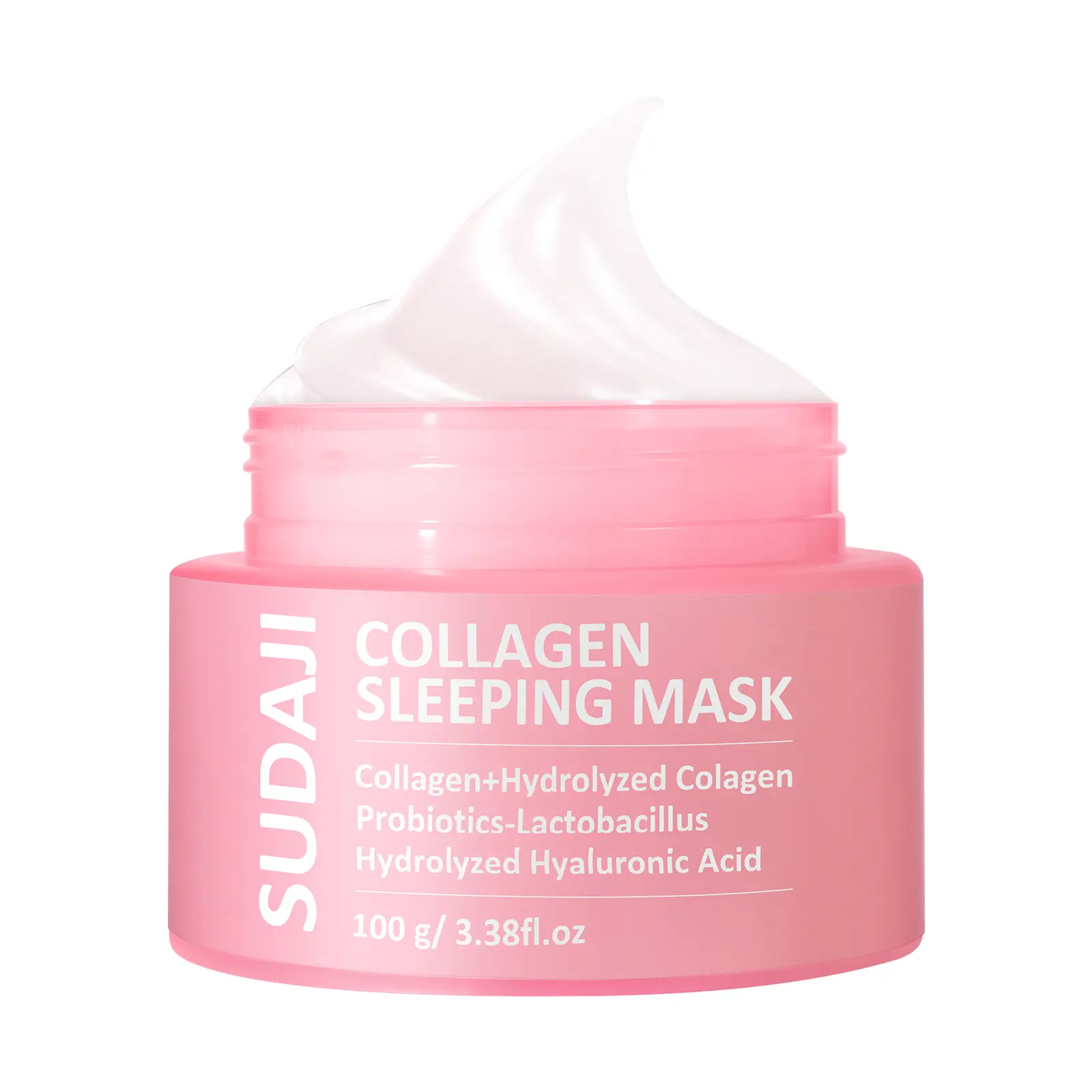 SUDAJI Collagen Sleeping Mask, Overnight Face Moisturizer with Niacinamide & Hyaluronic Acid to Hydrate and Support Radiant Skin, For All Skin Types, 3.53 oz, Tightening, Dewy Skin