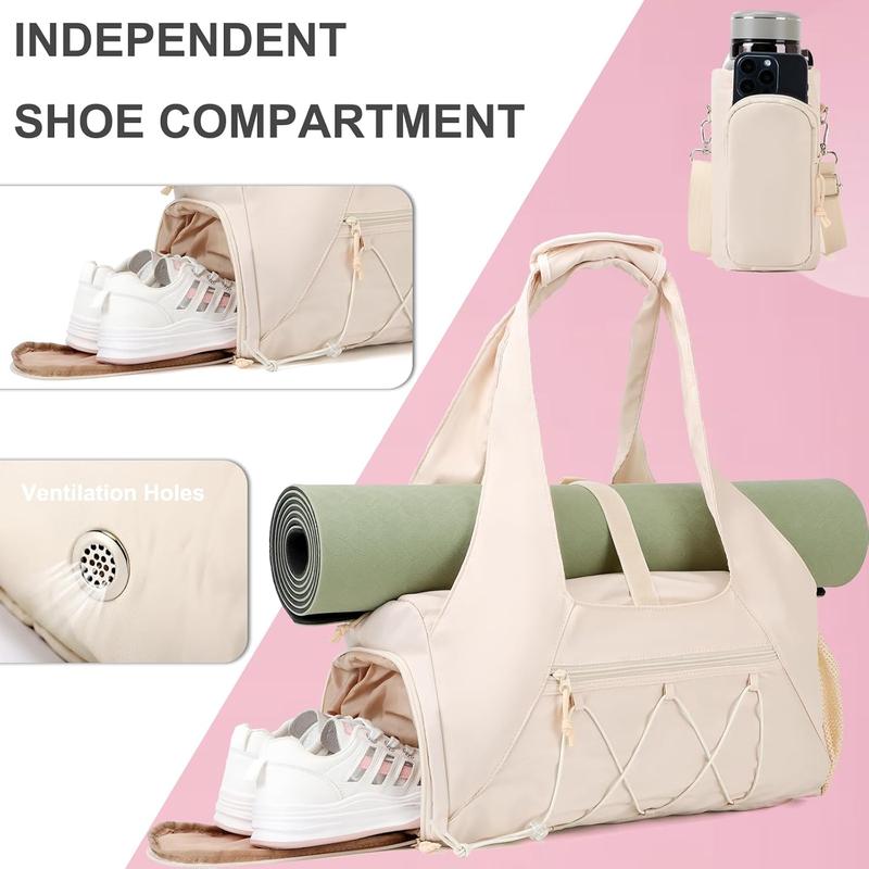 Gym Casual Sports Bag, Lightweight Duffel with Shoe Compartment, Weekender with Wet Pocket, Organizer Storage Workout Yoga Tote Gym Casual Sports Bag, Lightweight Duffel with Shoe Compartment, Weekender with Wet Pocket, Organizer Storage Workout Yoga Tote