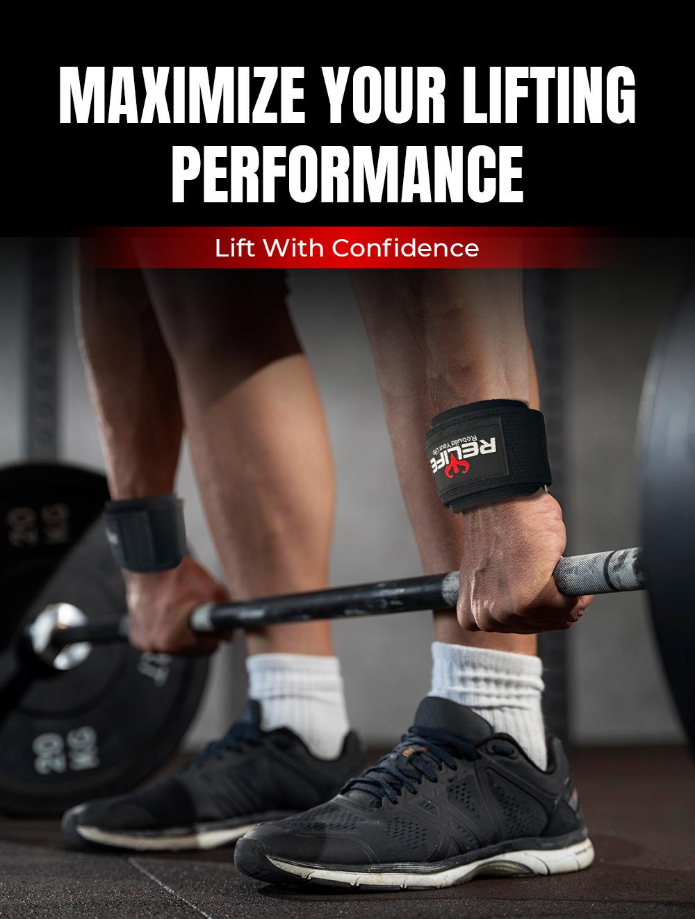 RELIFE Rebuild Your Life Heavy Duty Weightlifting Hooks (Pair) Non-Slip Wrist Straps for Shrugs Rows & Deadlifts Thick Wrist Padding Weight Grips RELIFE Rebuild Your Life Heavy Duty Weightlifting Hooks (Pair) Non-Slip Wrist Straps for Shrugs Rows & Deadlifts Thick Wrist Padding Weight Grips