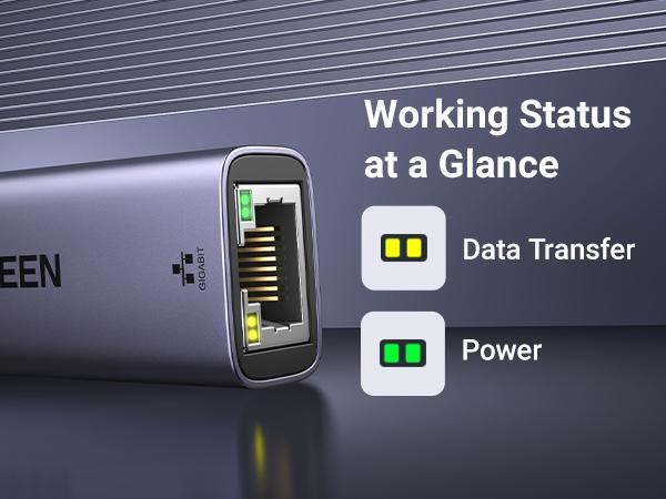 UGREEN USB to Ethernet Adapter, Plug and Play Ethernet Adapter, Aluminium Shell, 1Gbps Gigabit RJ45 to USB 3.0 Network Dongle, Compatible with Nintendo Switch, Laptop, MacBook, Surface Pro, Windows