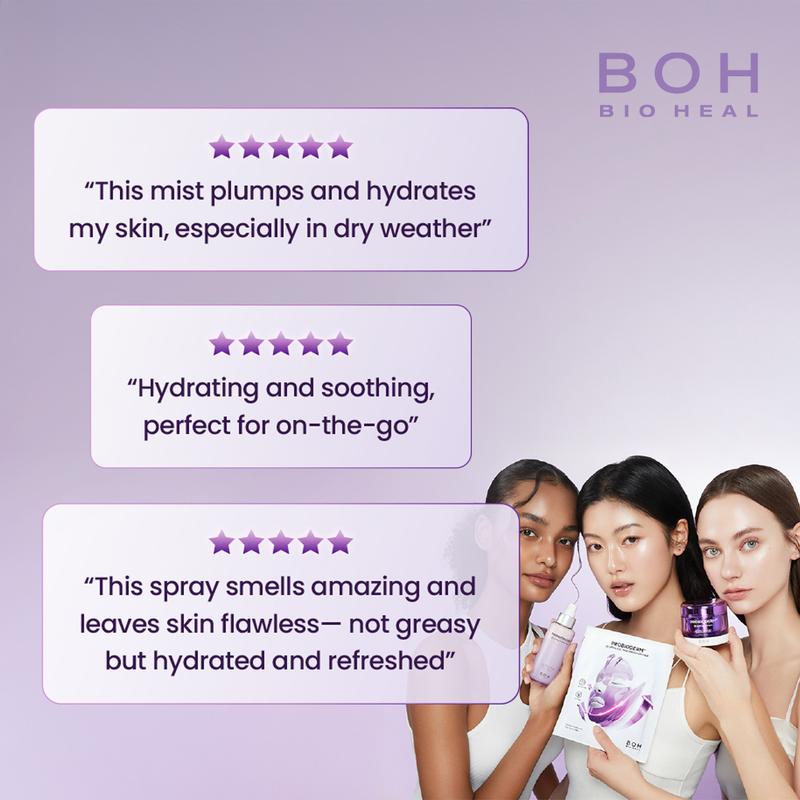 BIOHEAL BOH Probioderm 3D Lifting Cream Mist 3.38 fl oz (100 ml) | Face Moisturizers, Hydrating Glowing Serum Spray, Moisturizing & Elasticity-Enhancing Facial Mist for Face, Neck & Décolleté, Radiant Hydrating Mist Hydrate