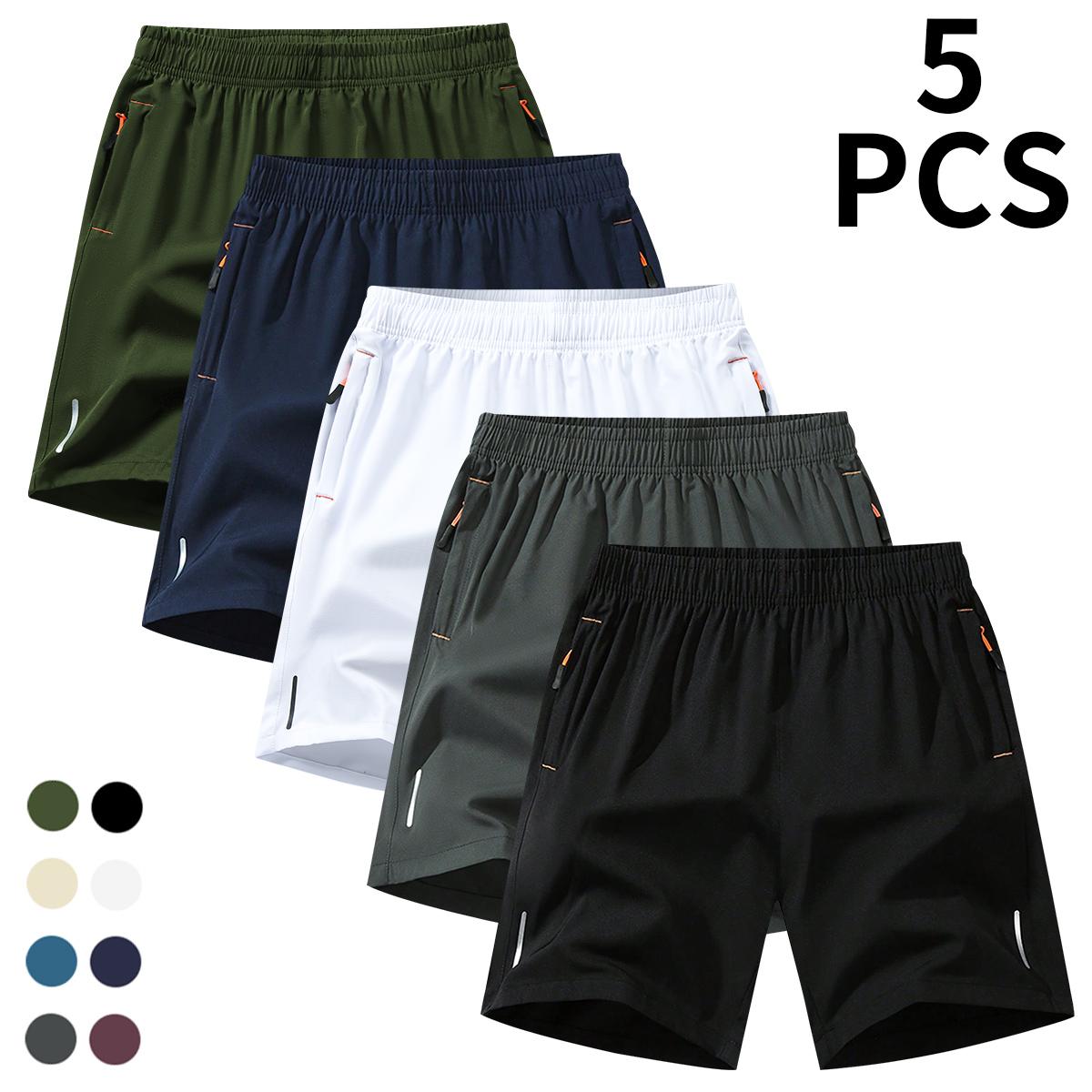 Men’s Reflective Performance Shorts in Vibrant Colors - Breathable Quick-Dry Training Gear - Lightweight Wrinkle-Resistant Athletic Shorts for Night Runs
