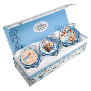 G.DeBrekht 73744-S3 3 x 3.5 in. Christmas Fairies Glass Ornaments - Set of 3