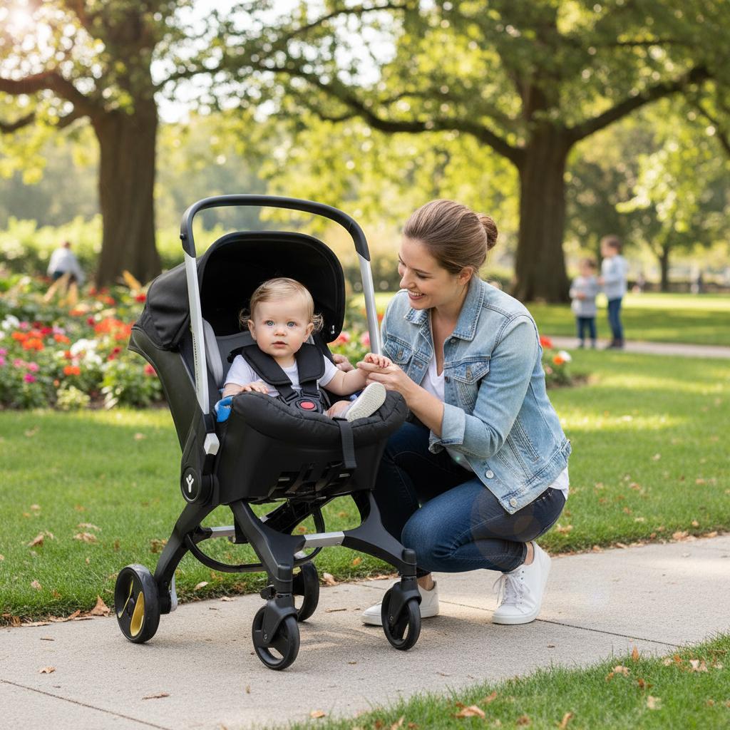 Folding Stroller, Cotton Seat Cushion, the Push Rod can be Adjusted Up, Down, Forward And Backward,Shopping Mall Baby Stroller,High-Quality Travel Baby Stroller