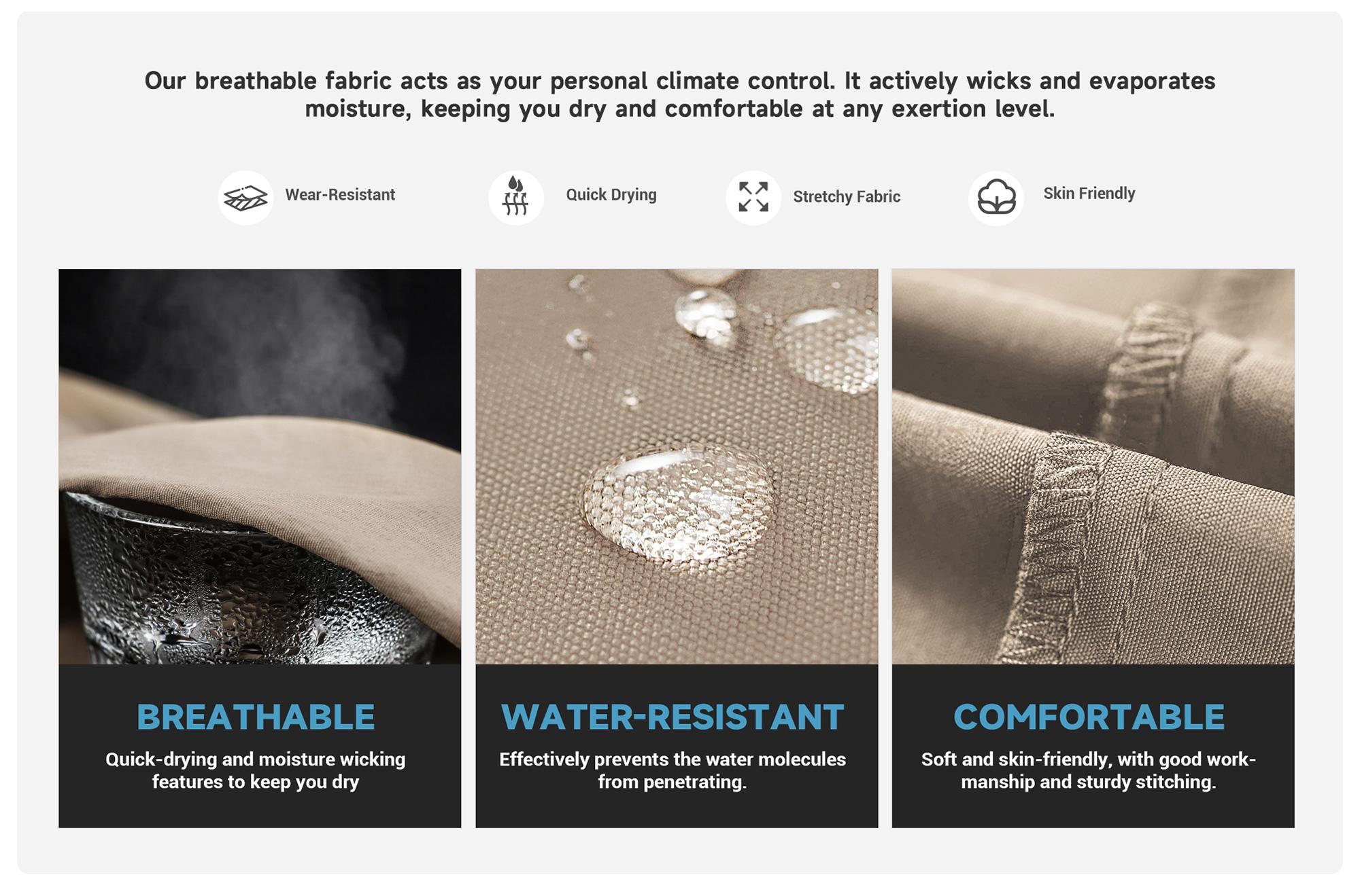 Moosehill Women's Cargo Hiking Pants High-Waisted Lightweight HikerFlex W038 Khaki Casual Comfy Pocket Sporty Trousers