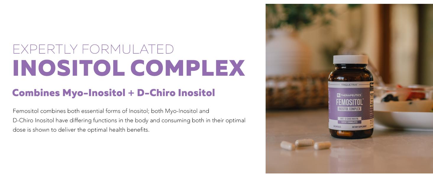 Femositol by Triquetra | Inositol Supplement | Myo-Inositol & D-Chiro Inositol Complex | Clinically Validated 40:1 Ratio Healthcare Healthy