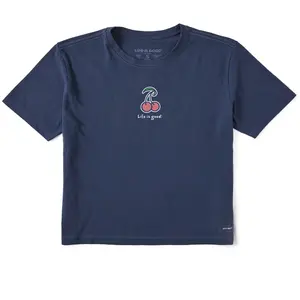 Women's Cherries Short Sleeve Crusher Boxy Tee