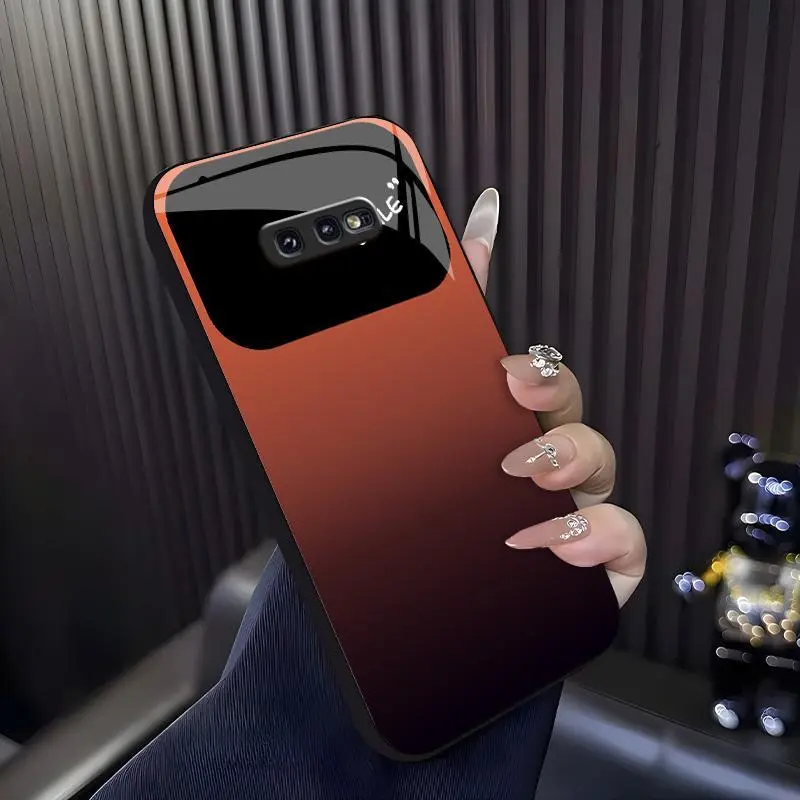 Aesthetic Gradient Mobile Phone Cover for Galaxy S10e, Anti-Scratch Hard Phone Protective Cover with Full Camera Protection, Stylish Protective Smartphone Casing
