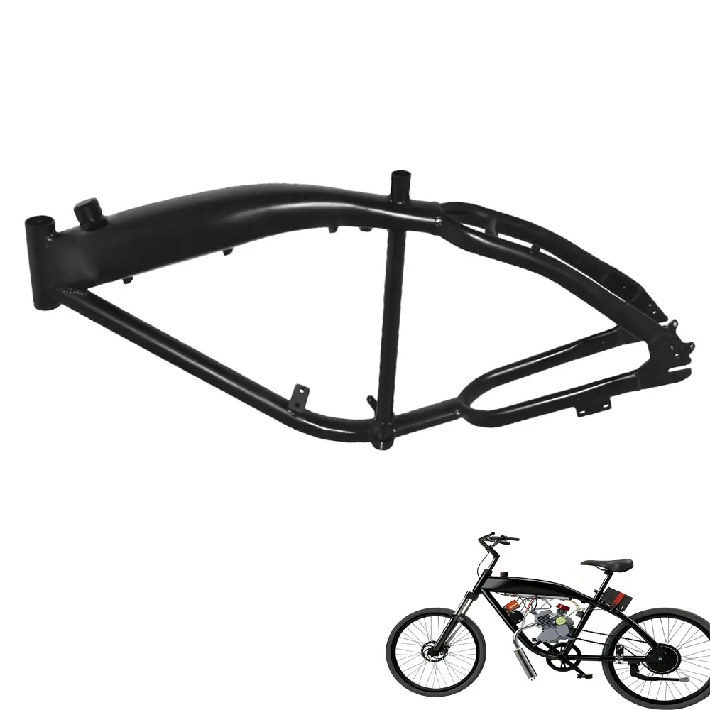 Ebikestar Felt Gas Motorized Bicycle Frame - 3.4L Built-In Fuel Tank, 27.2mm Seatpost, 1 1/8” Headset, 1.732” Bottom Bracket, Fits 2-Stroke/4-Stroke 66cc/80cc/100cc Engines, Standard Sizes, Functional, Without Kickstand