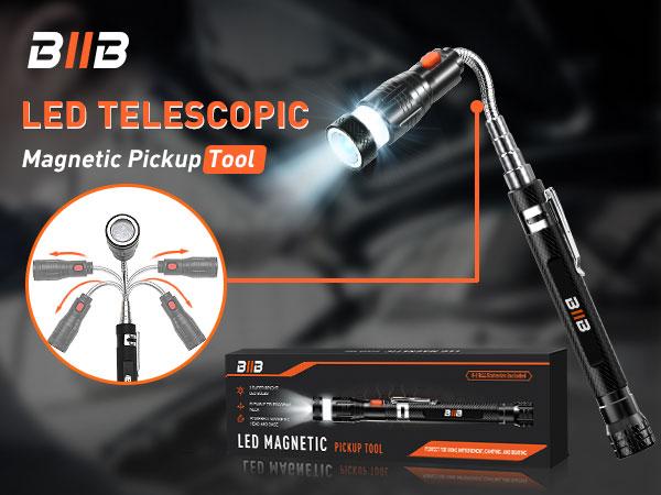 BIIB Valentines Day Gifts for Him,  Gifts for Men LED Telescoping Magnetic Pickup Tools, Mens Valentines Day Gifts for Boyfriend Husband, Mens Dad Gifts, Anniversary Birthday Gifts for Men Cool Gadgets