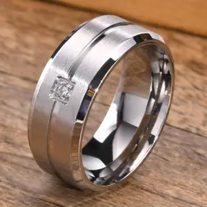 Men’s Simple Elegant Ring – Classic Engagement Ring for Men, Minimalist Wedding Band, Stylish Jewelry Gift for Him