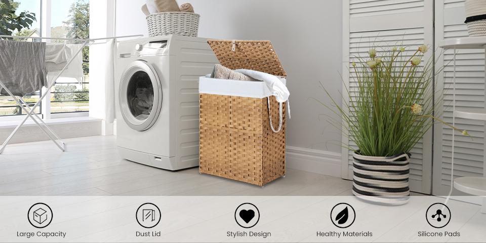 Sweet Furniture F - Laundry Hamper–Large Capacity Clothes Basket with Lid, Foldable Laundry Bin –Durable & Stylish Storage Organizer Sweet Furniture F - Laundry Hamper–Large Capacity Clothes Basket with Lid, Foldable Laundry Bin –Durable & Stylish Storage Organizer