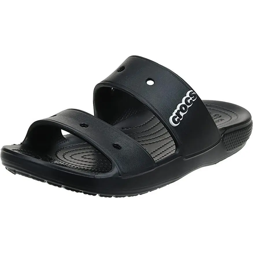 Crocs Unisex Classic Two-Strap Slide Sandals - Black 206761-001