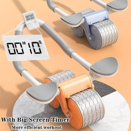ab roller wheel   workout Abdominal Fitness Wheel for Core Muscles Training Automatic Rebound Ab Roller with Timer