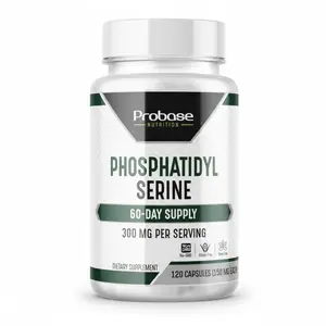 Probase Nutrition Phosphatidylserine 300mg Supplement Brain Health and Memory Support Non-GMO Gluten Free 120 Capsules Phosphatidyl Serine Complex