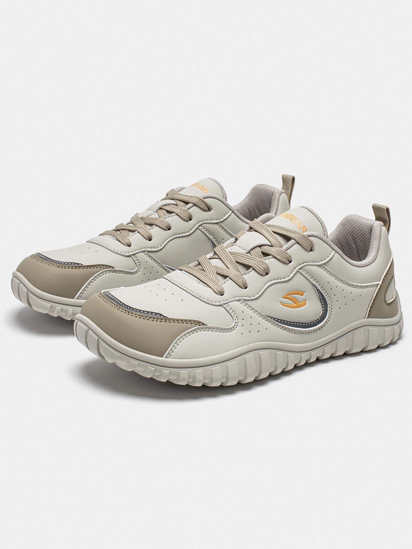 HOBIBEAR Wide Toe Spring/Autumn Men's Leather Casual Shoes Comfort Fit Walking Sneakers